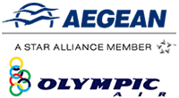 Aegean Airlines and Olympic Air network