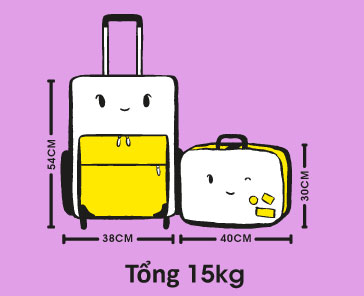 Scootplus Cabin Baggage Weight and Dimension Allowance