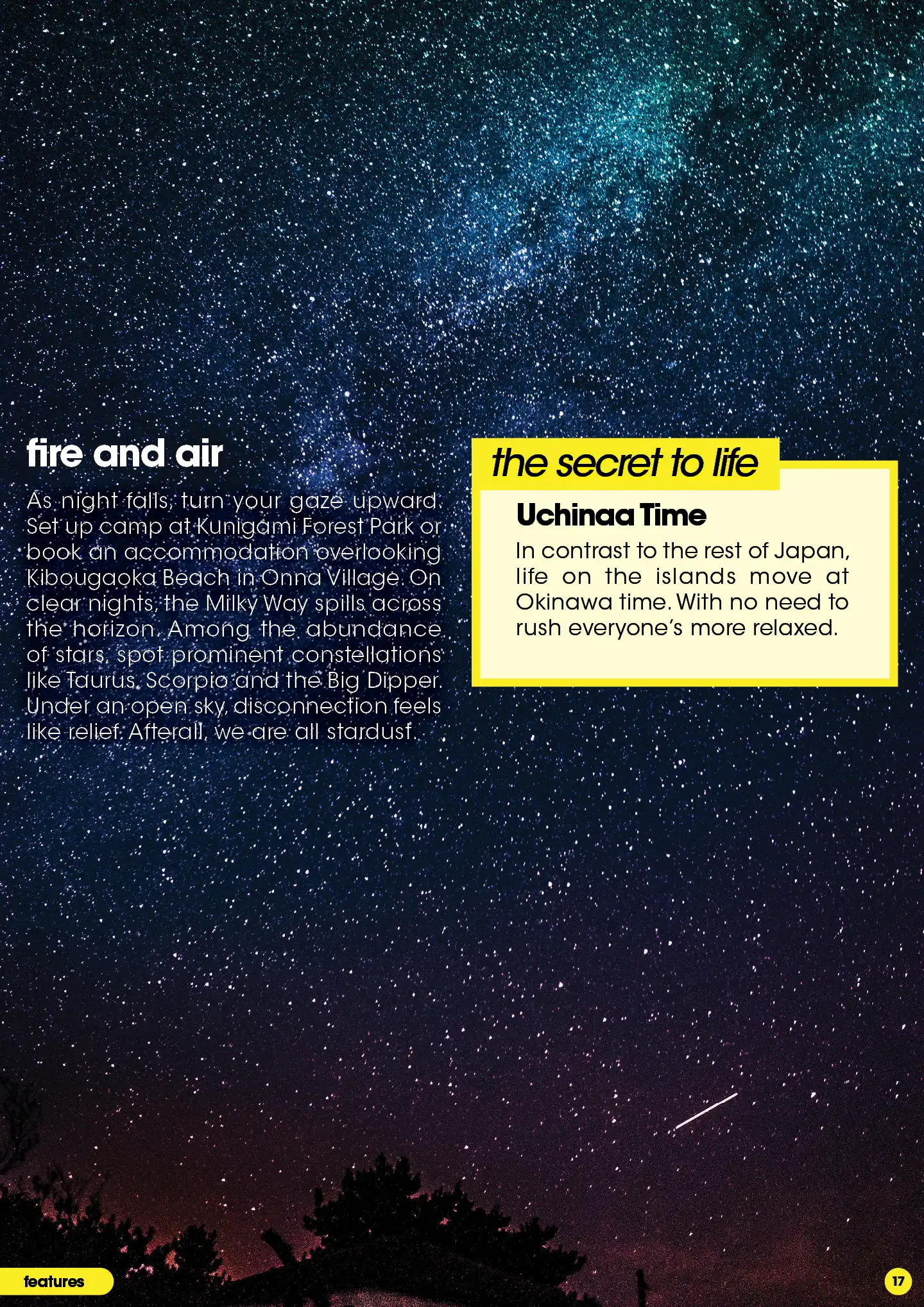 Stargaze and spot constellations at Kunigami Forest Park