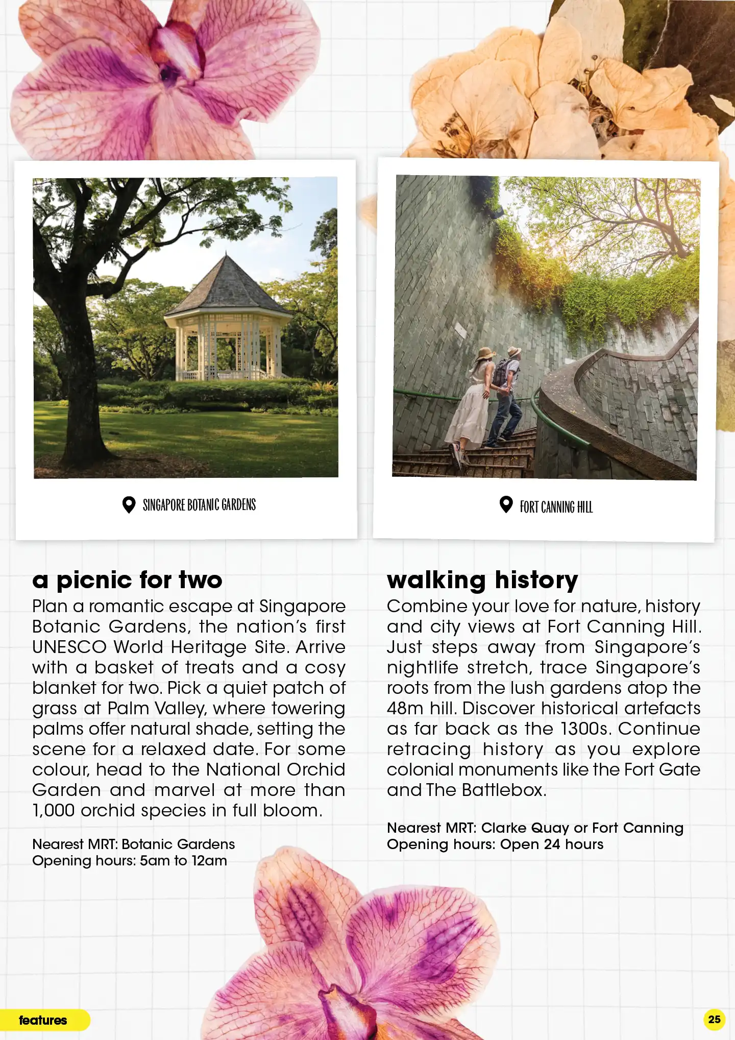 Explore Singapore Botanic Gardens and walk through history at Fort Canning Hill