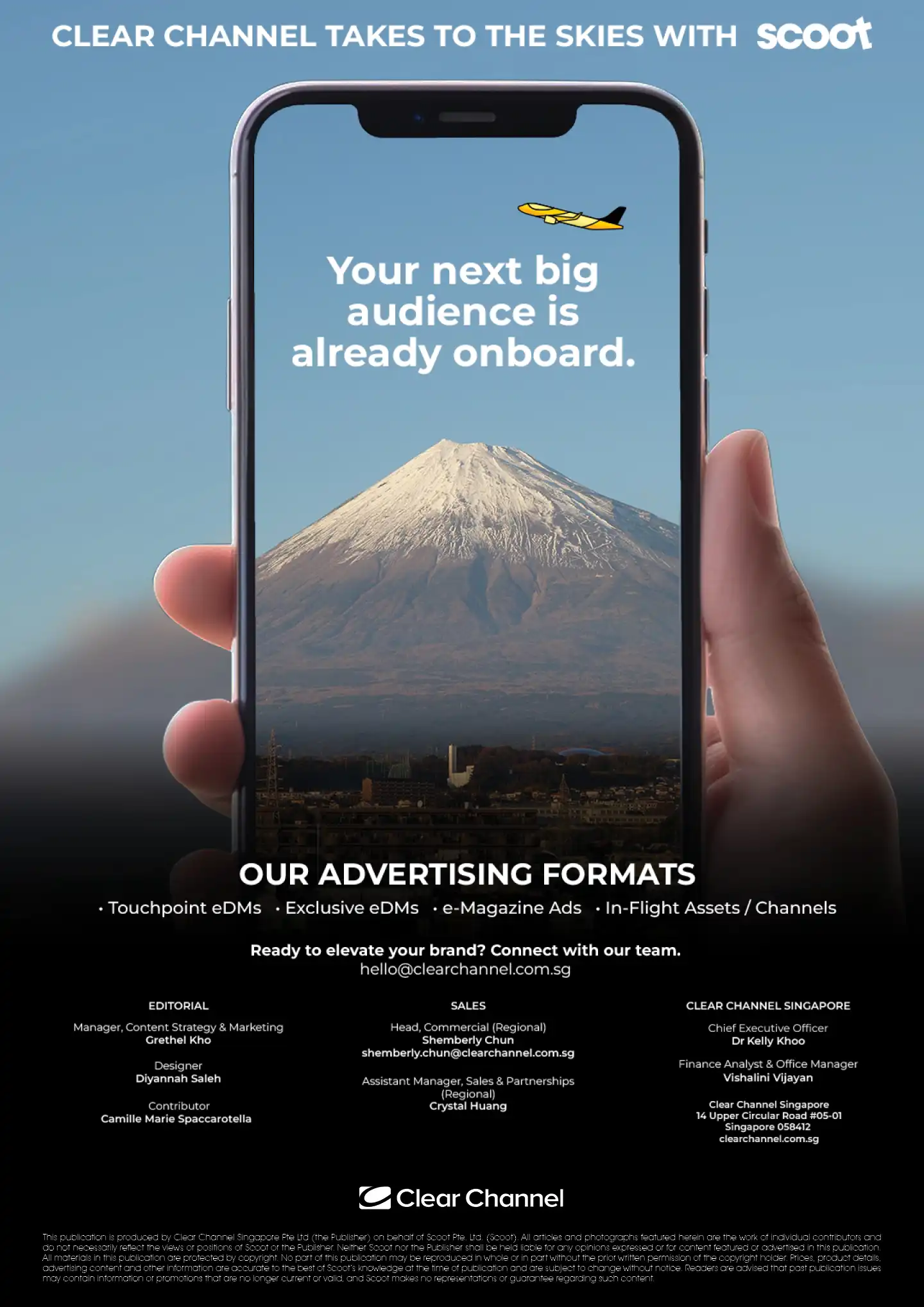 Advertise with us, Clear Channel takes to the skies with Scoot on eDMs, e-Magazines and in-flight channels