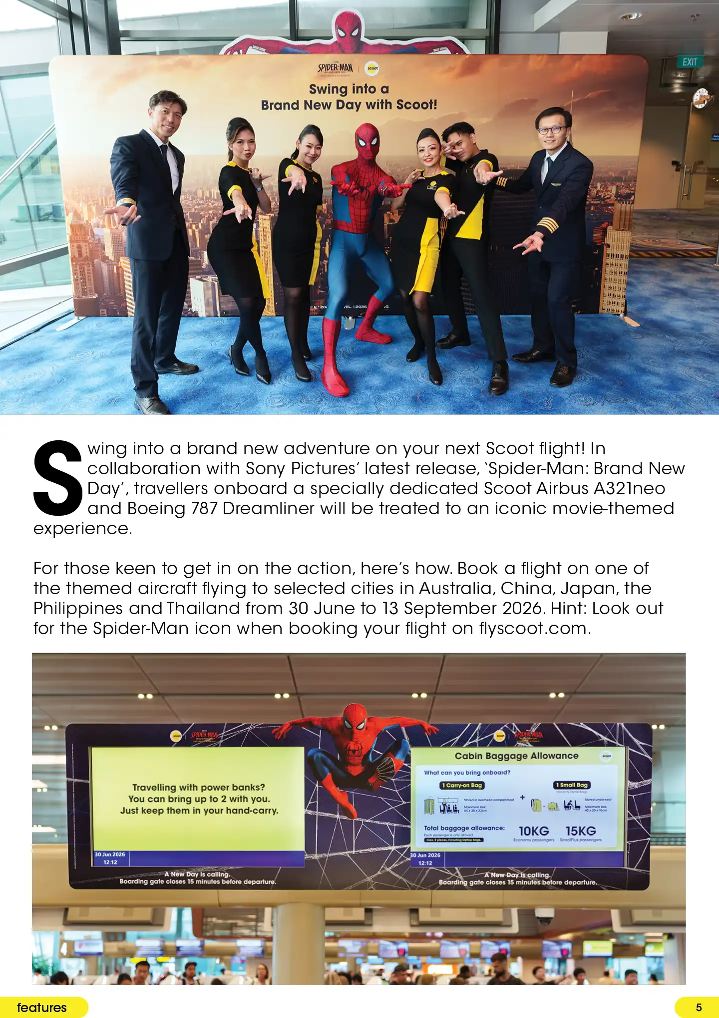 Scoot collaboration with Sony Picture's Spider-Man Brand New Day