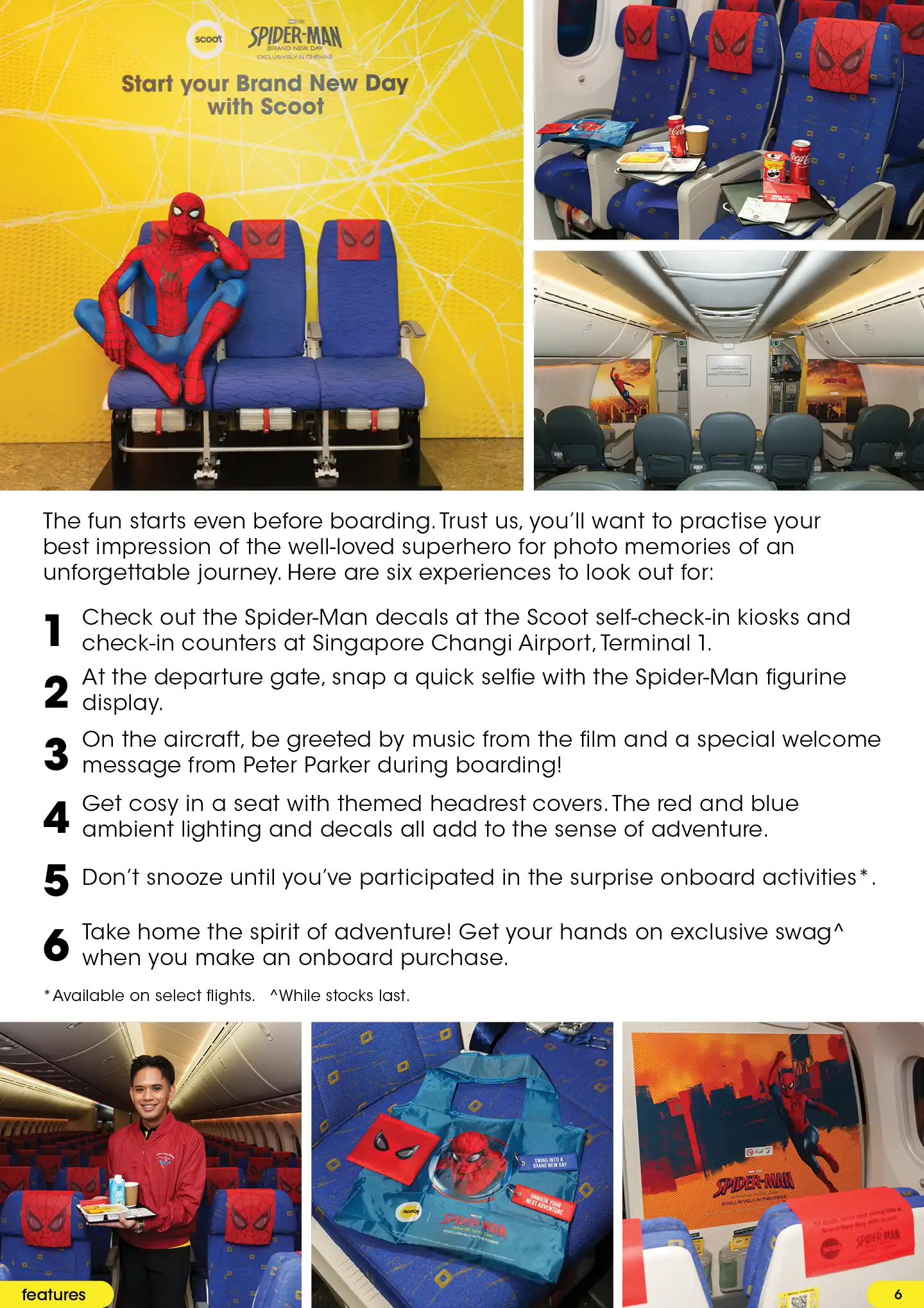 Spider-man Brand New Day inflight experience - decals, photo spot, onboard activities and exclusive swag 