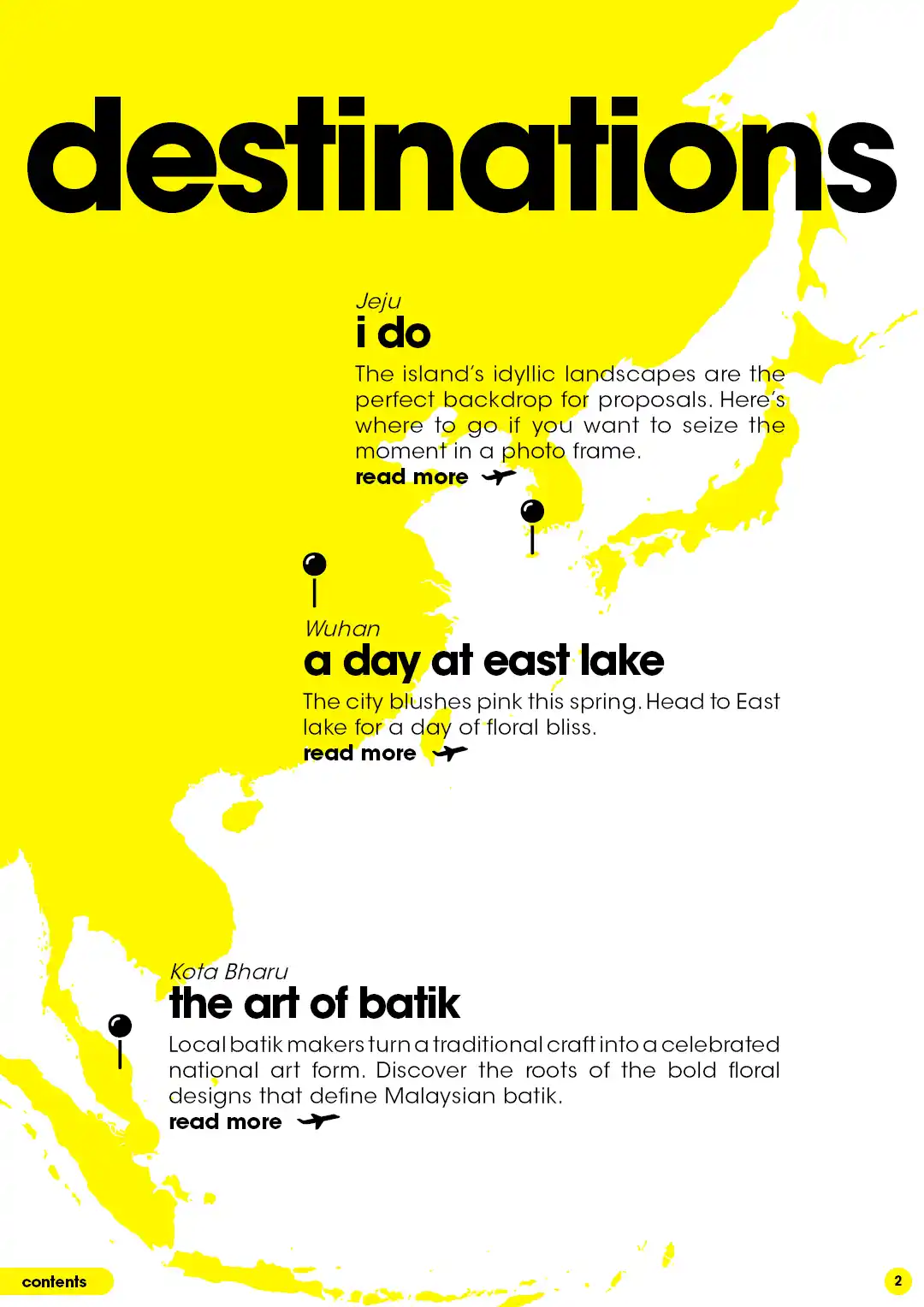 Map overview of emagazine subpages