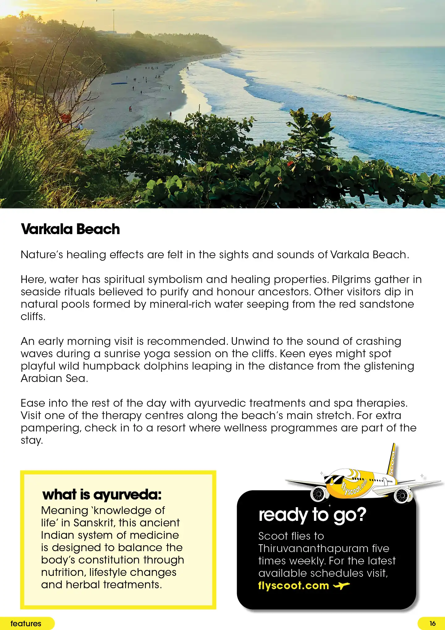 Varkala Beach: seaside rituals, natural pools, sunrise yoga, dolphins and Ayurvedic wellness