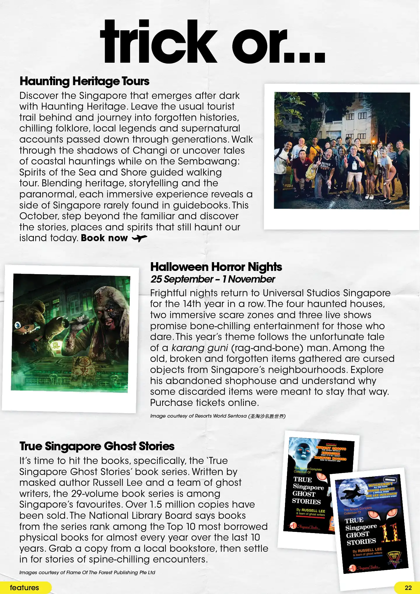Singapore Halloween guide featuring ghost tours, Horror Nights and True Singapore Ghost Stories