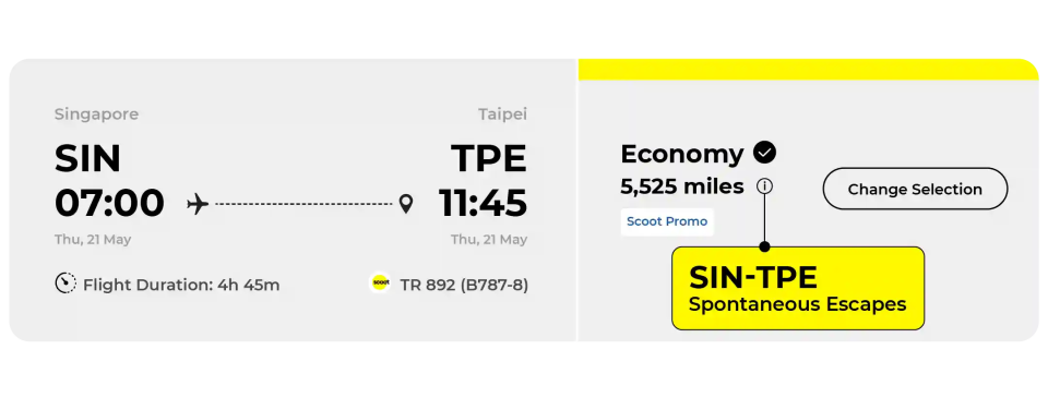 KrisFlyer Spontaneous Escapes